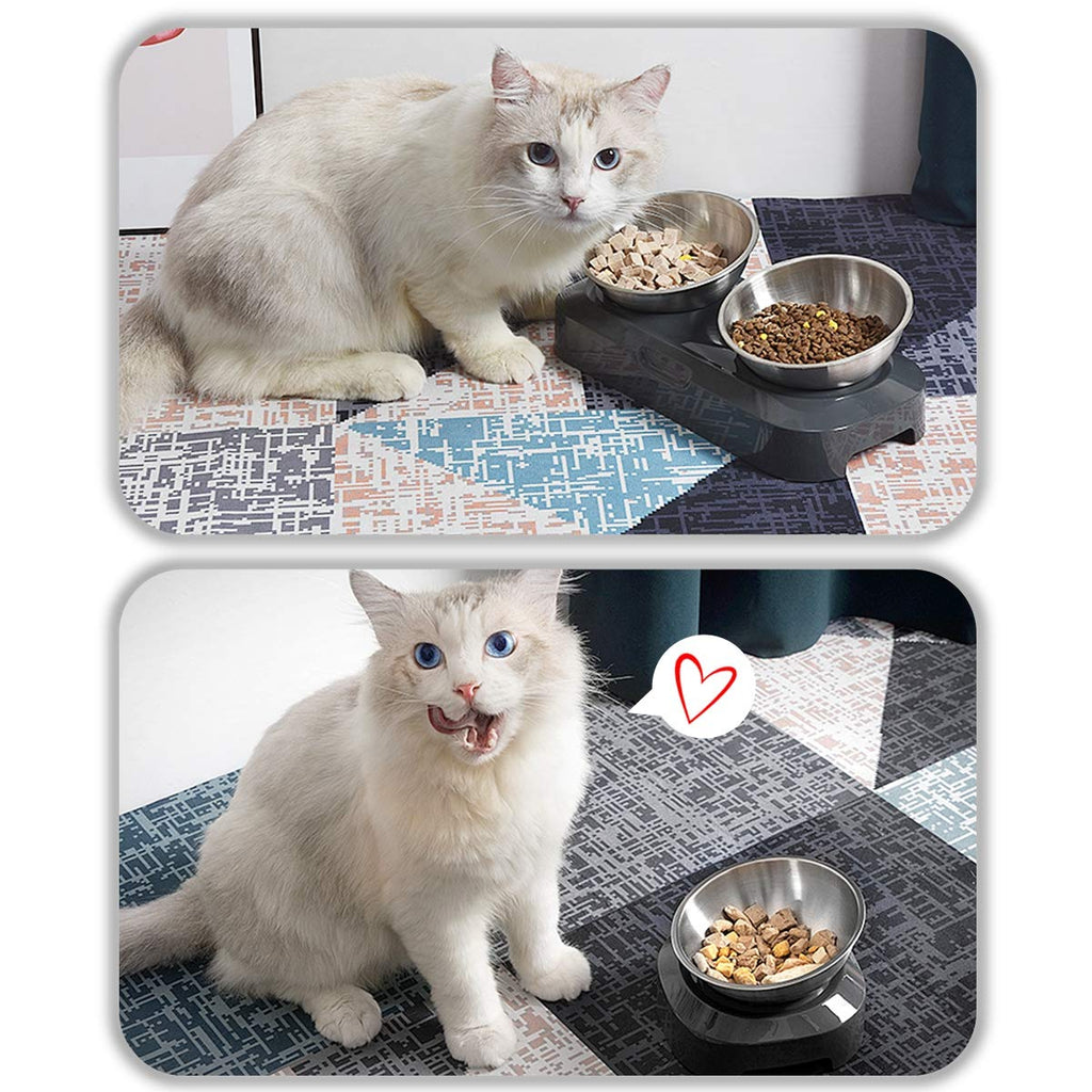 Stainless Steel Raised Cat Food Bowl Y240