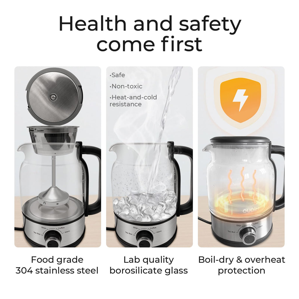 1.2L Glass Stainless Steel Drip Coffee Maker F45850