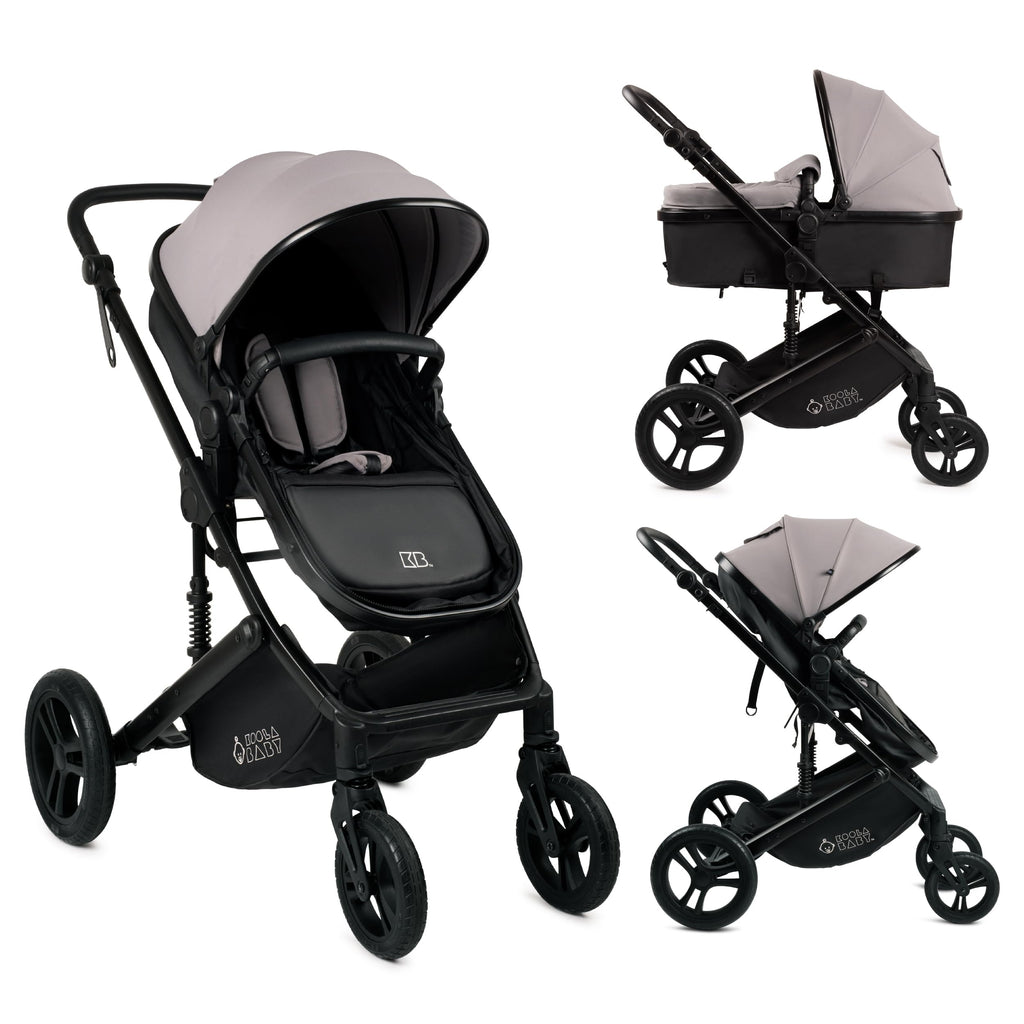 2-in-1 Foldable Baby Stroller with Extendable Canopy Q696770