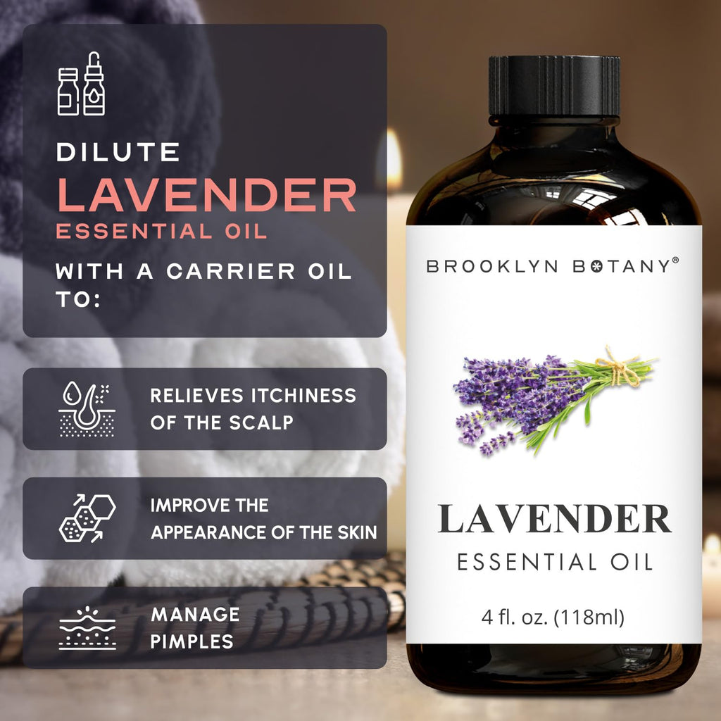 Spearmint & Lavender Essential Oils 4 Fl Oz Pack of 2 A7459