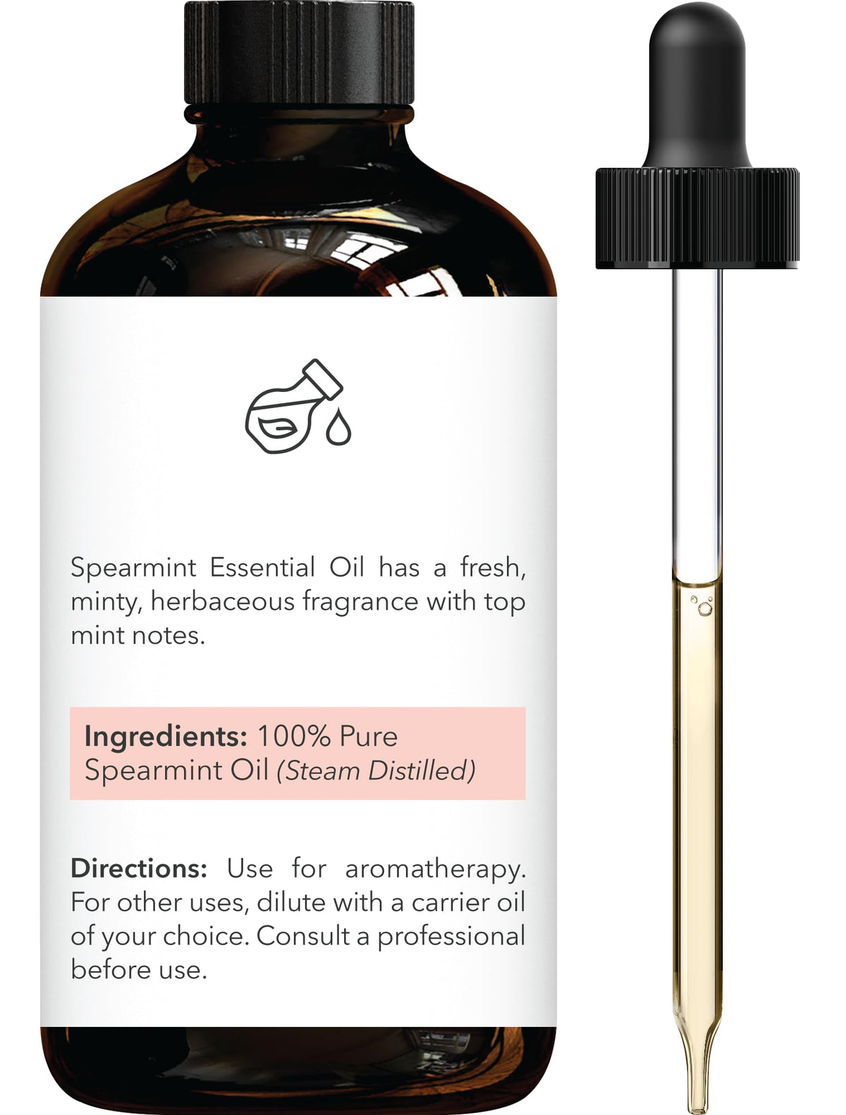 Spearmint & Lavender Essential Oils 4 Fl Oz Pack of 2 A7459