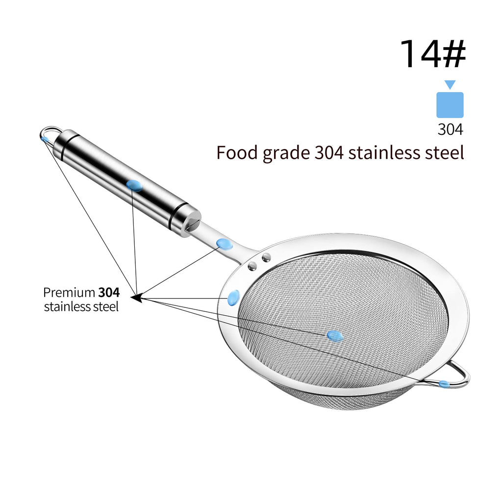 Fine Mesh Stainless Steel Strainer T3542