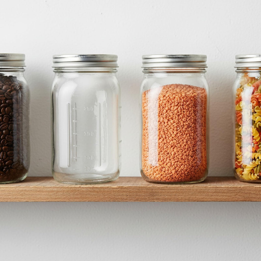 Wide Mouth Mason Jars 32 oz 12Pcs with Airtight Lids O12079