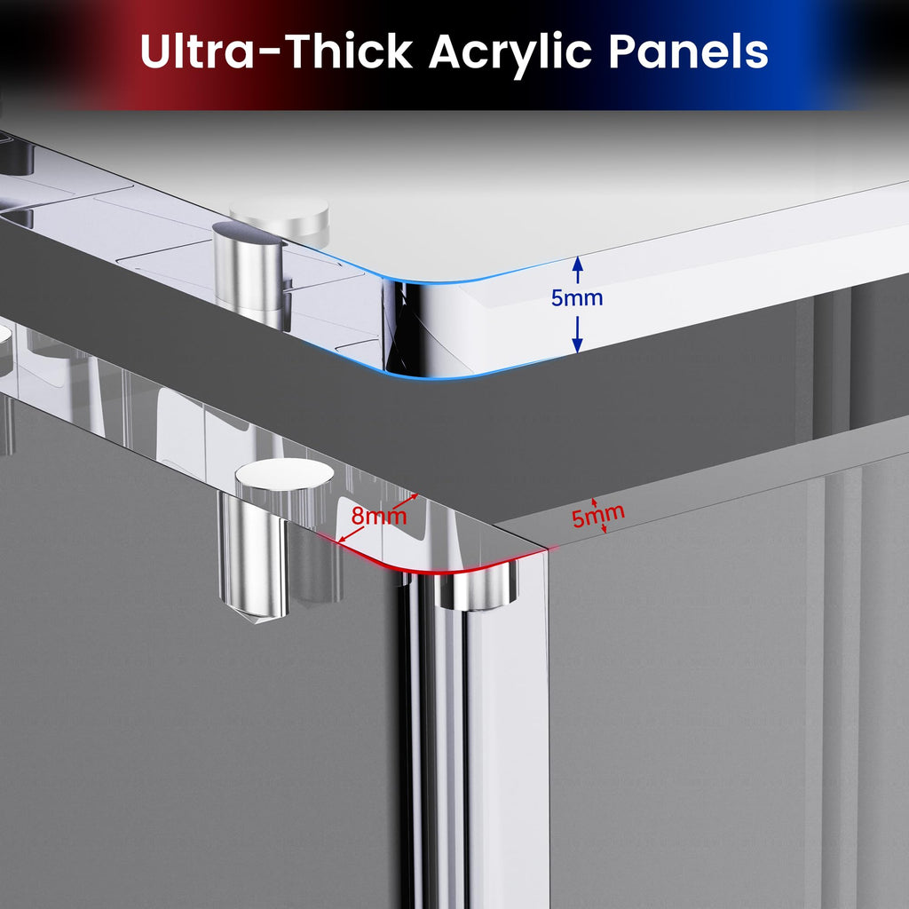 Clear Acrylic Display Boxes 3-Pack with Magnetic Lids D658031