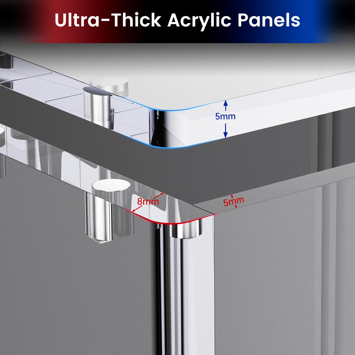 Clear Acrylic Display Boxes 3-Pack with Magnetic Lids D658031