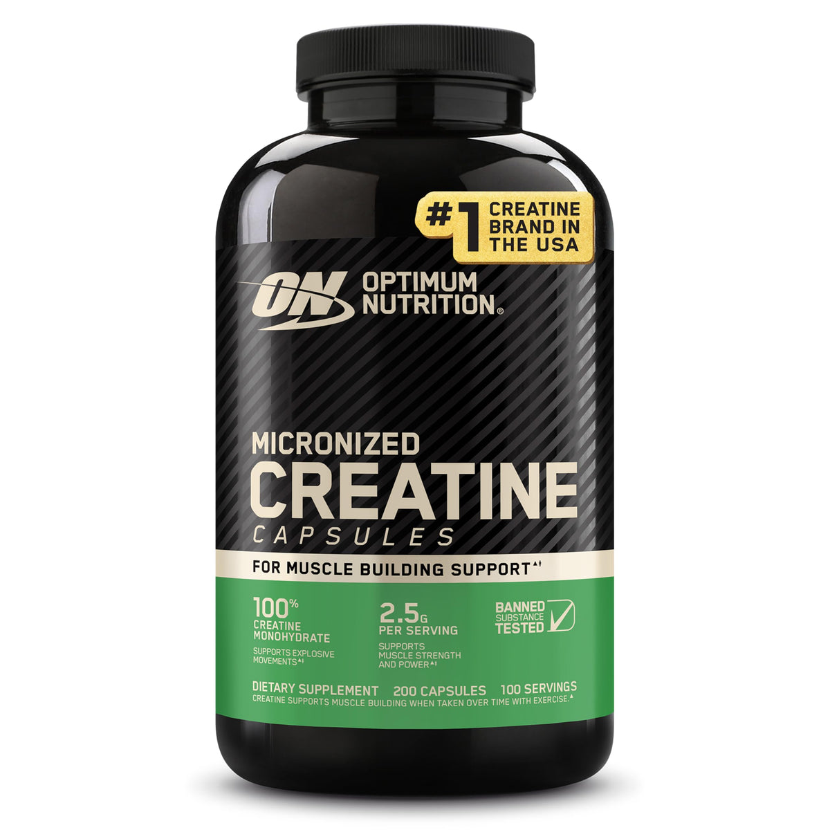 Micronized Creatine Monohydrate Capsules, 200 Ct J782