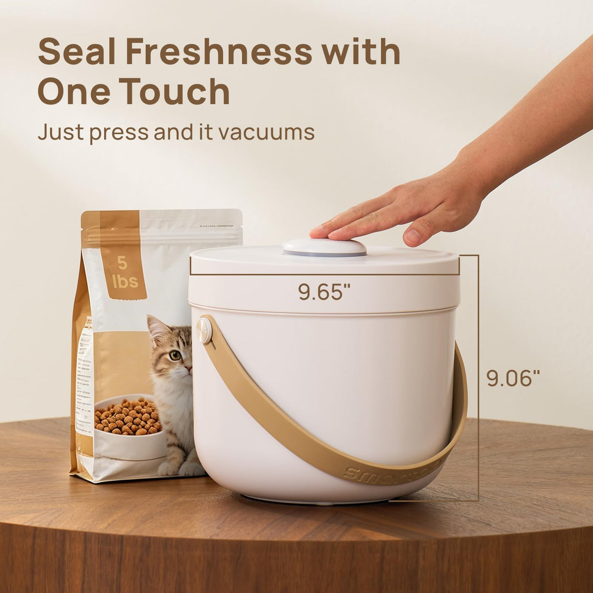 Vacuum Pet Food Storage Container 5 lb D8379