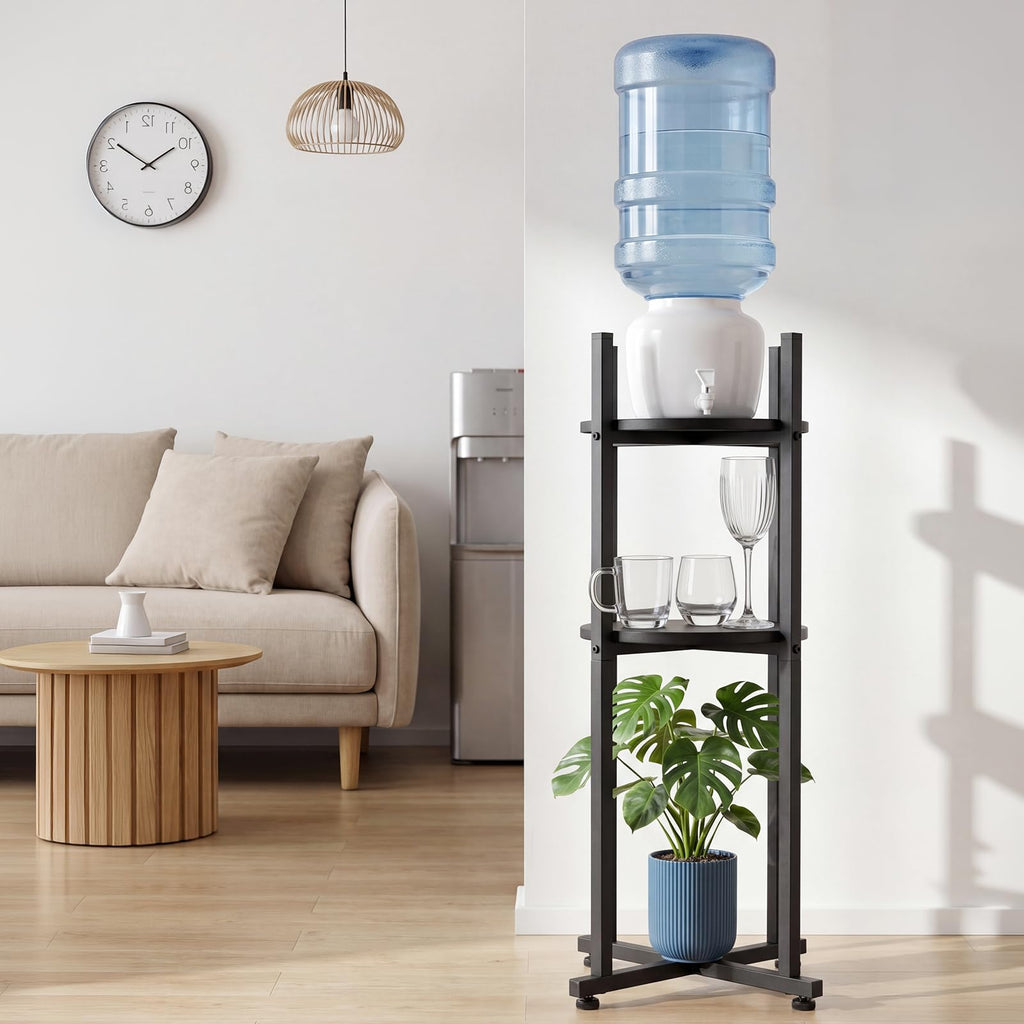 5 Gallon Heavy Duty Water Jug Stand with Storage Shelf V2848