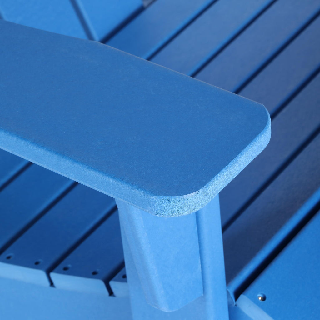 HDPE Outdoor Rocking Adirondack Chair Set of 2, Pacific Blue Q736
