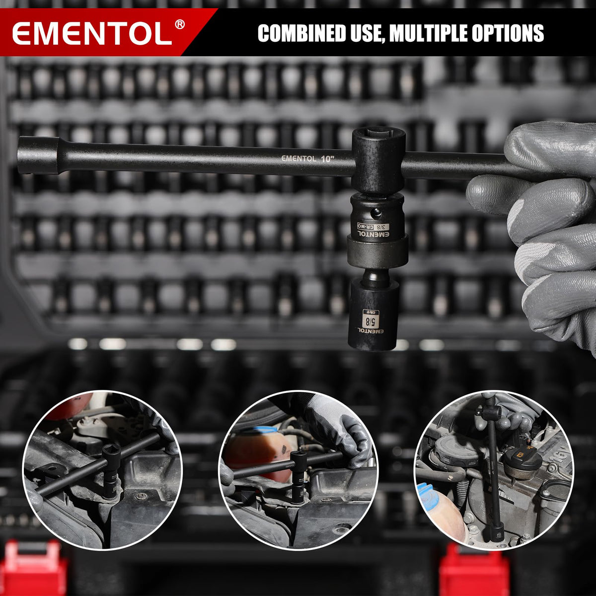 189-Piece Impact Socket Set, 1/4" & 3/8" Drive Metric and SAE D802