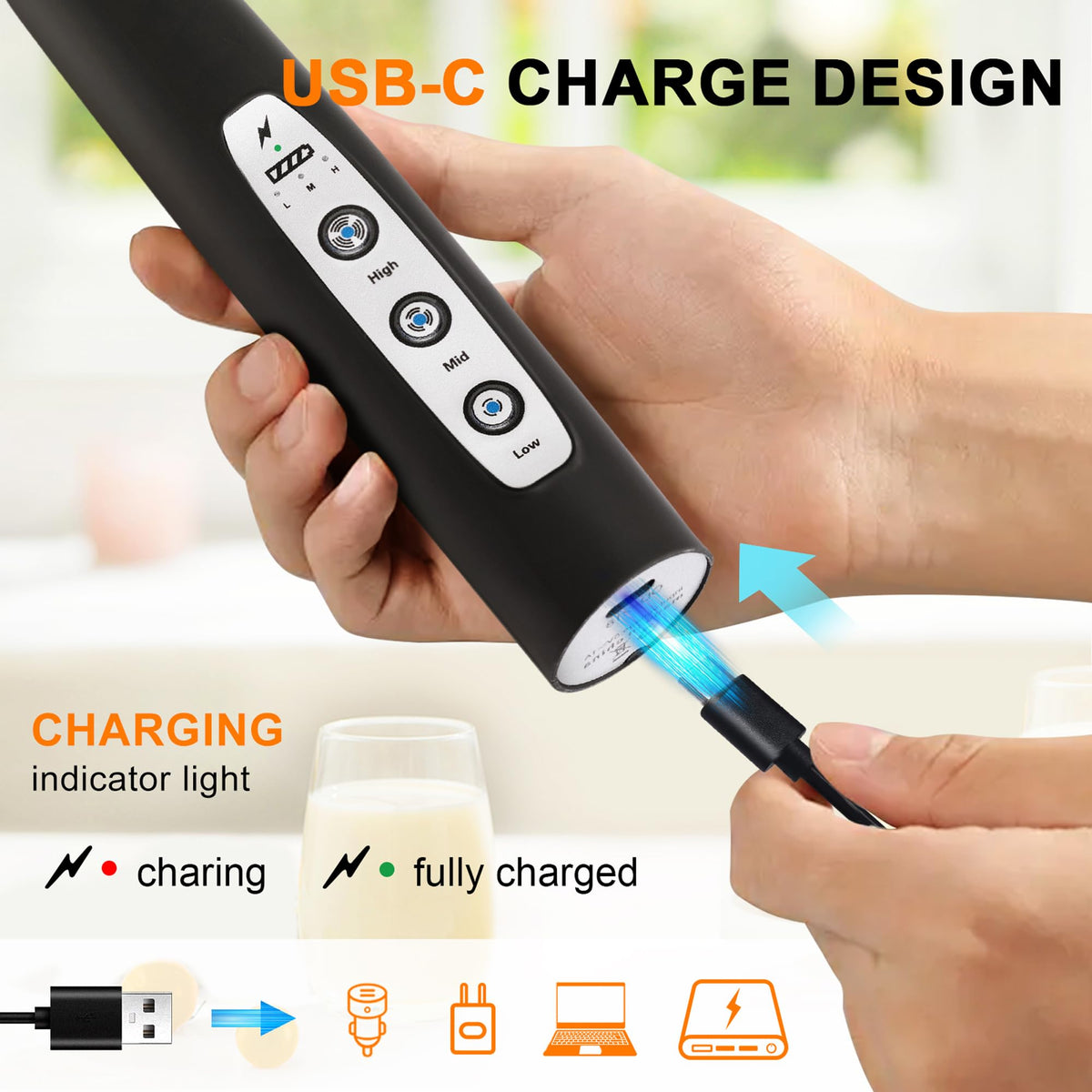 Handheld Milk Frother Wand M9151