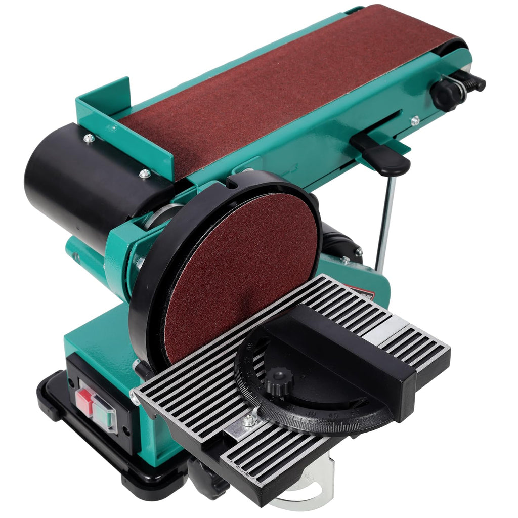 4" x 36" Belt Sander 6" Disc Polisher Grinder Steel Green High-Torque Power Tool Y536
