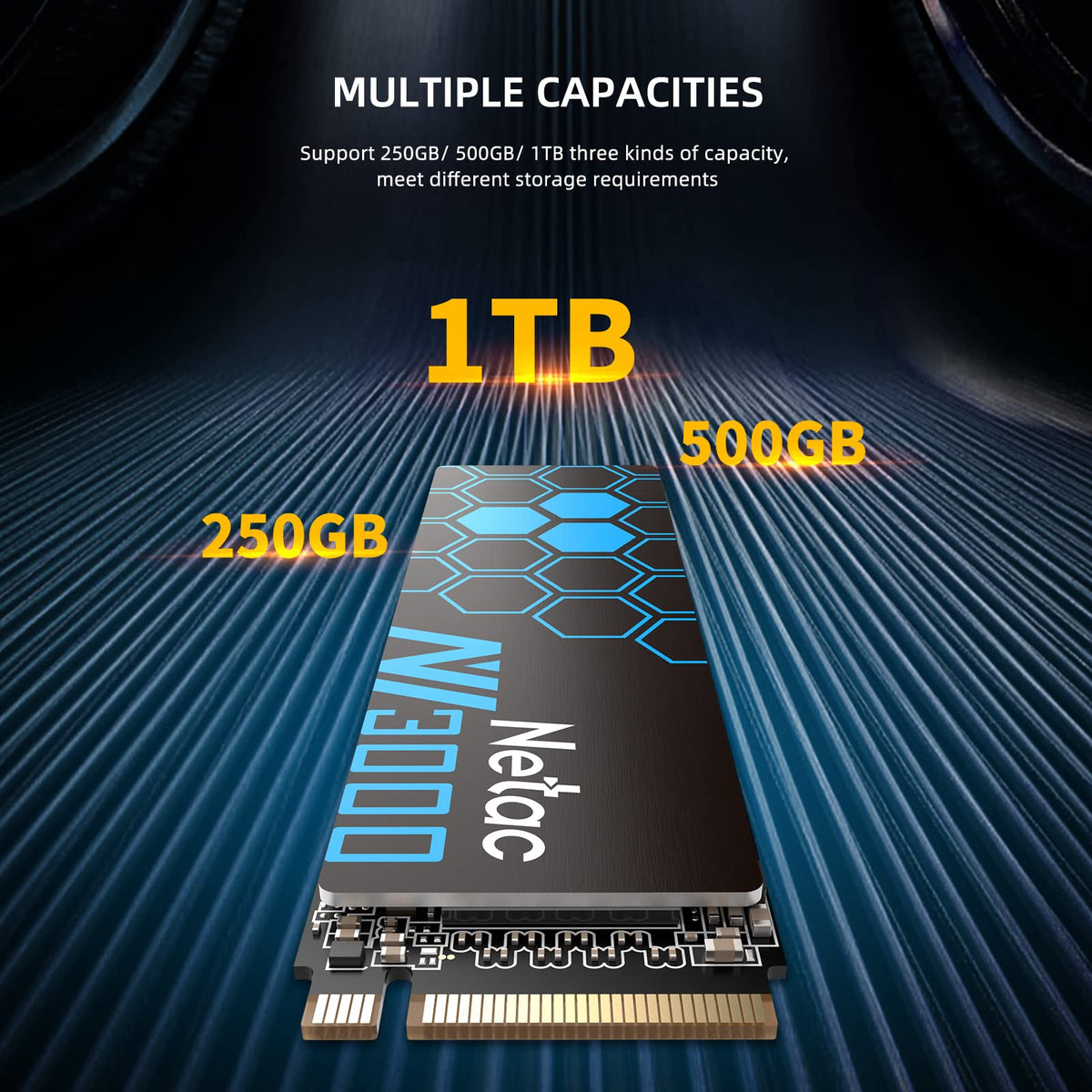 1TB NVMe PCIe Gen3x4 M.2 Internal Solid State Drive with Aluminum Heatspreader H64631
