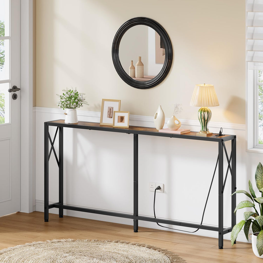 Narrow Console Table with Socket P245119