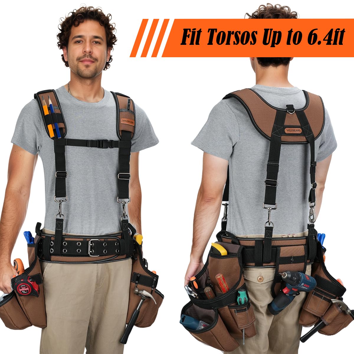 39-Pocket Heavy-Duty Tool Belt With Suspenders Z7912