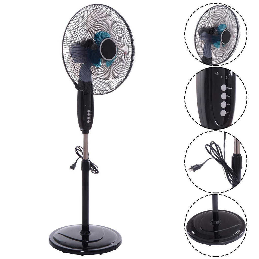 16" Oscillating Pedestal Fan with Remote Control P1490