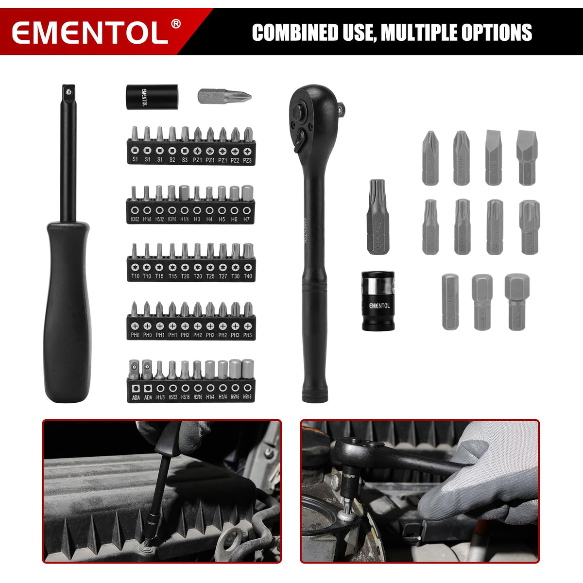 189-Piece Impact Socket Set, 1/4" & 3/8" Drive Metric and SAE D802