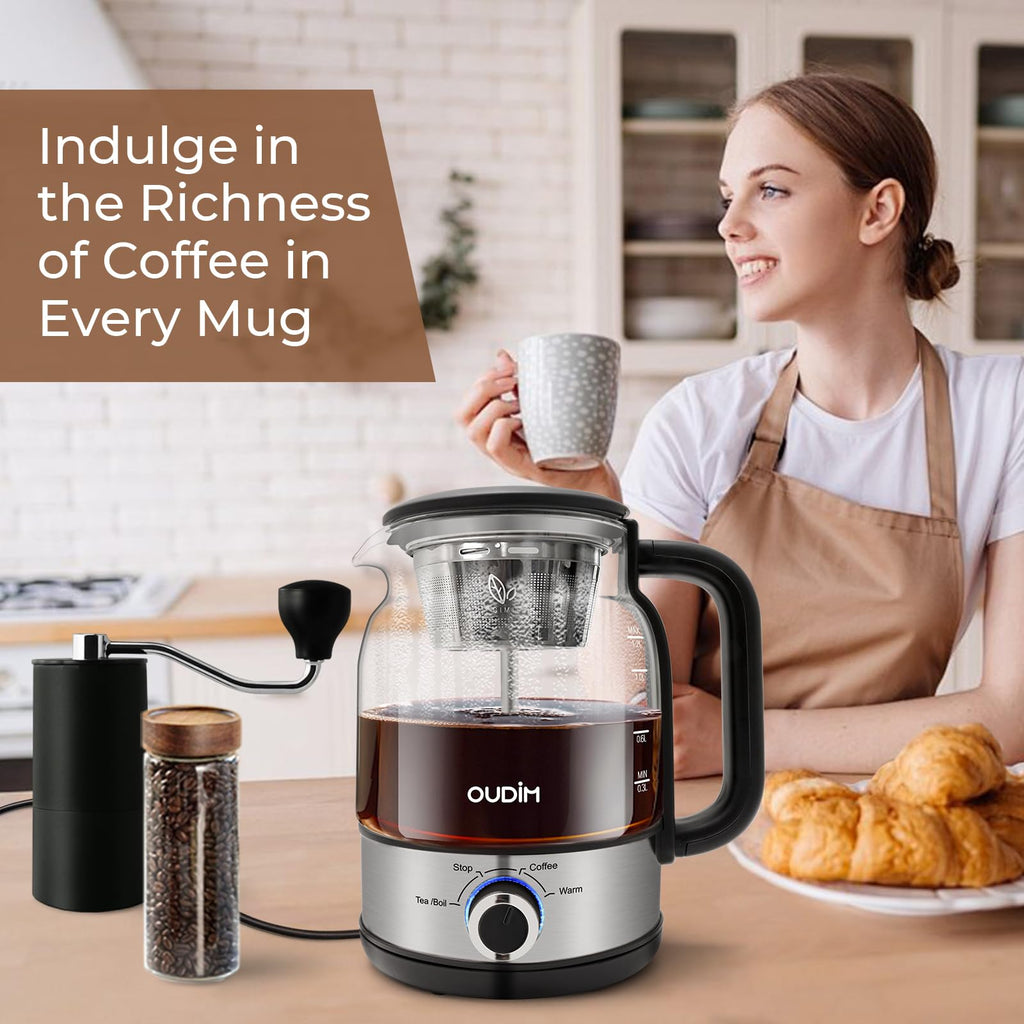 1.2L Glass Stainless Steel Drip Coffee Maker F45850