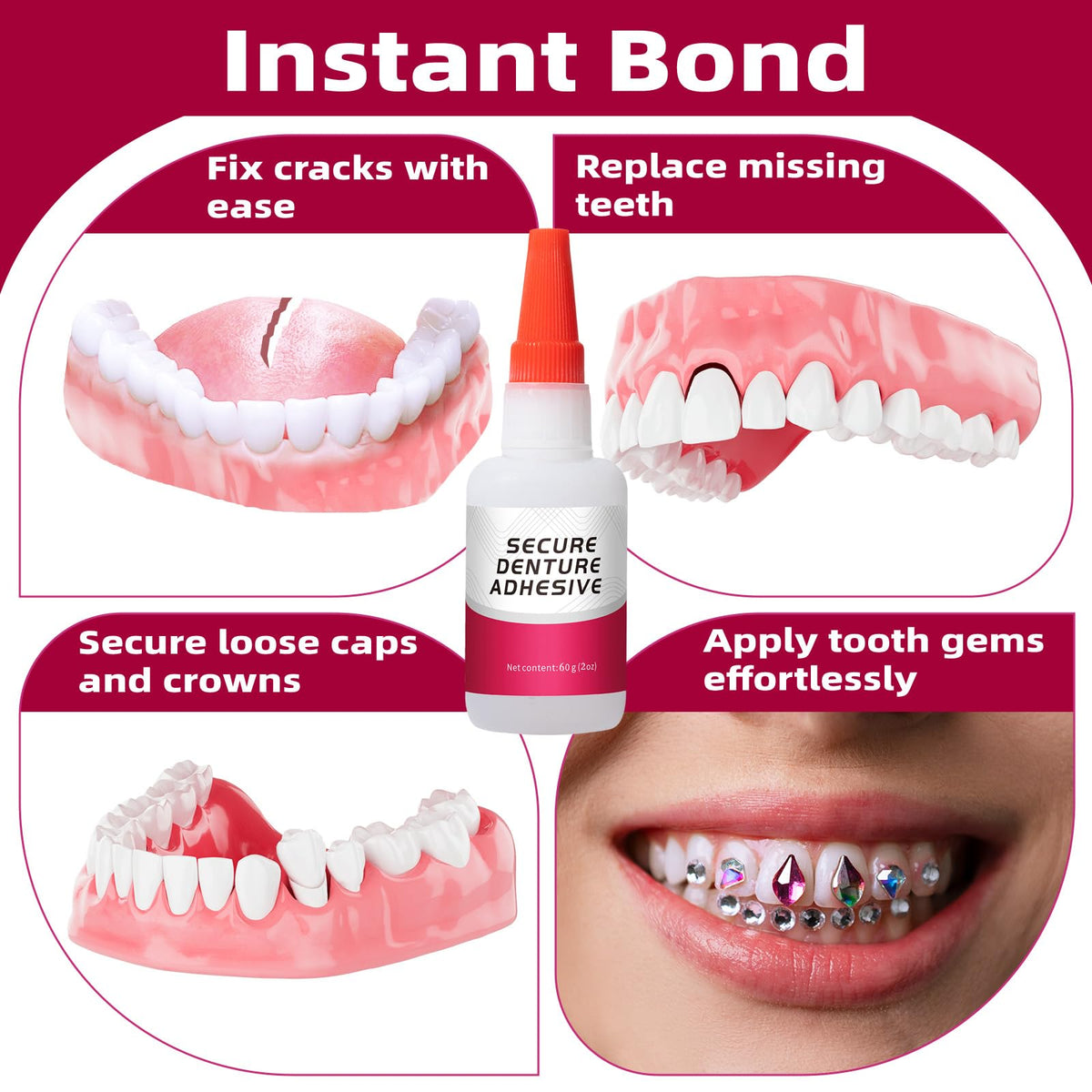 2 oz Dental Lab Instant Bonding Glue B3284