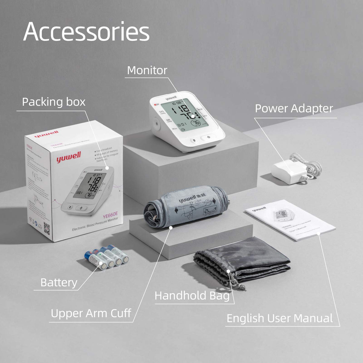 Upper Arm Blood Pressure Monitor with Large Cuff and Large Display T82847