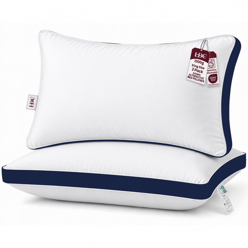 King 2 Pack Down Alternative Gusseted Pillows G674