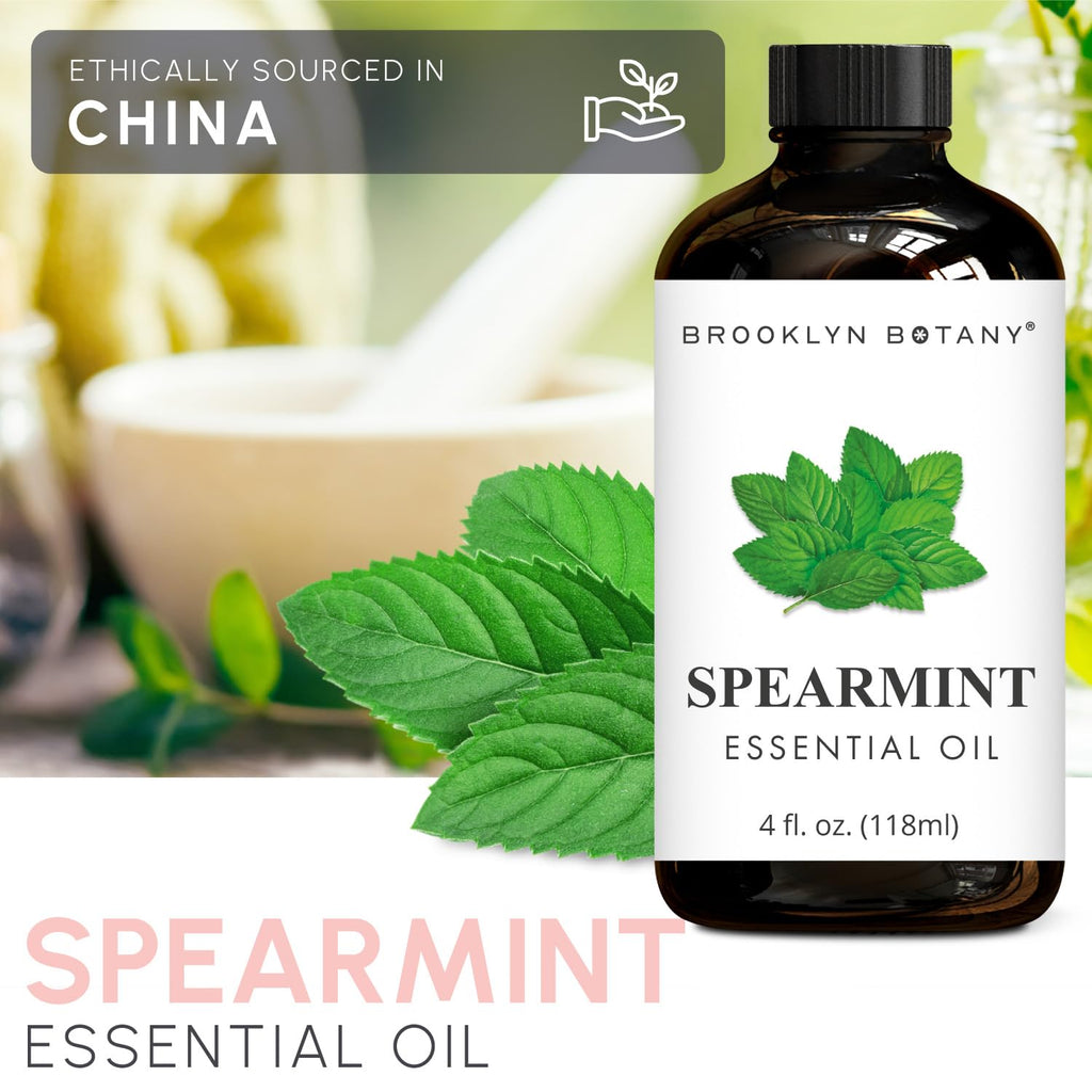 Spearmint & Lavender Essential Oils 4 Fl Oz Pack of 2 A7459