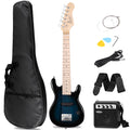 30 inch Kids Electric Guitar with 5w Amp, Gig Bag, Strap, Cable, Strings and Picks, Blue U7712
