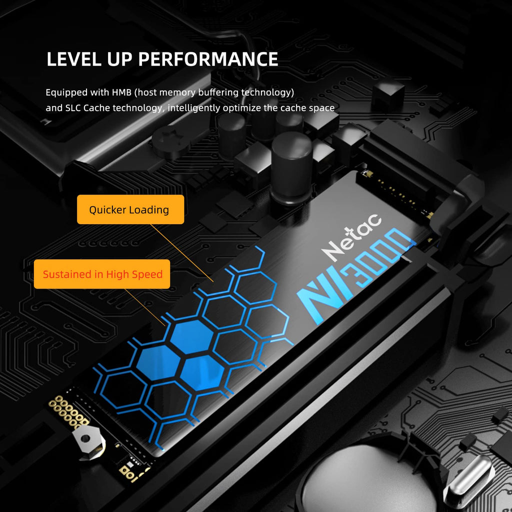 1TB NVMe PCIe Gen3x4 M.2 Internal Solid State Drive with Aluminum Heatspreader H64631