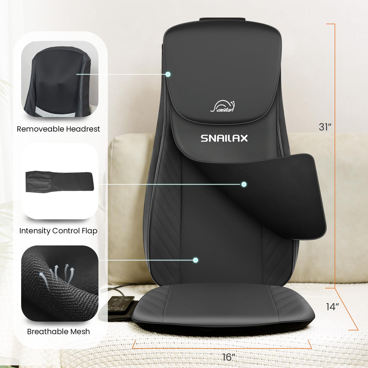 Shiatsu Neck Back Massager with Heat B389364