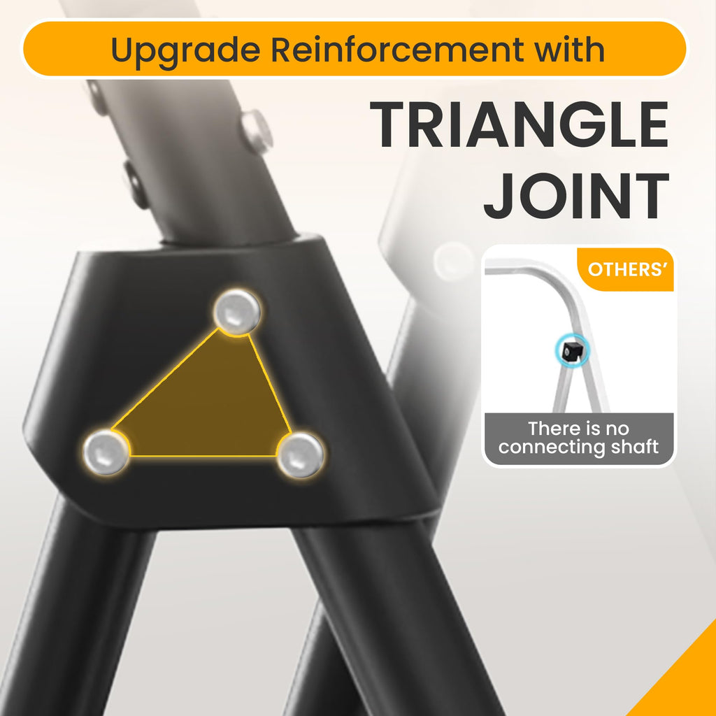 3 Step Folding Ladder with Anti-Slip Pedal H718