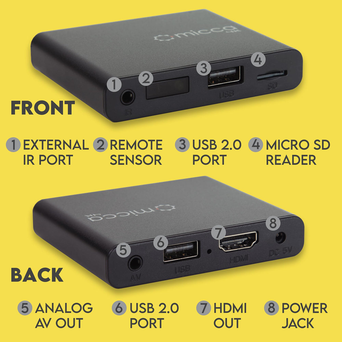 4K Ultra-HD USB and microSD Media Player O318295