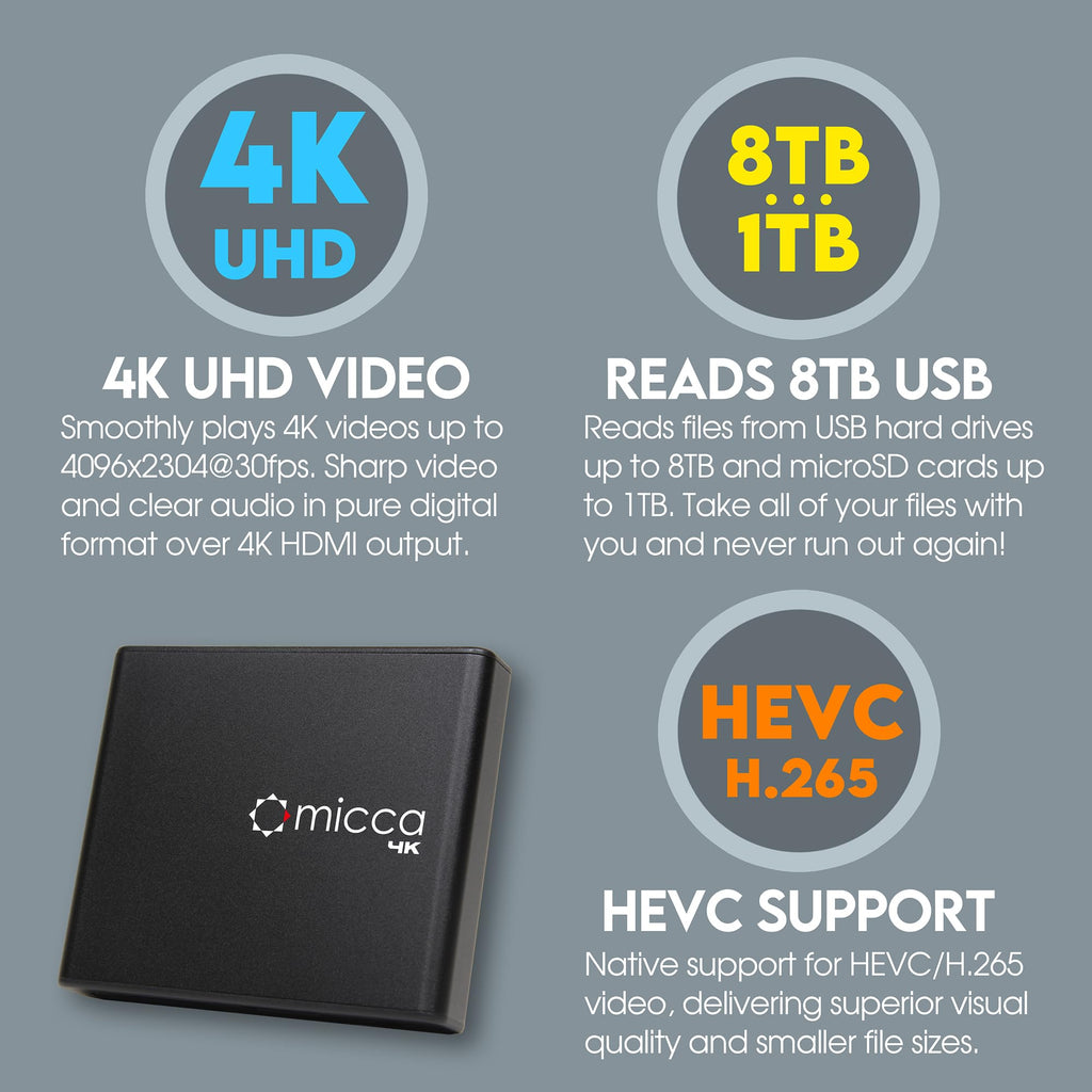 4K Ultra-HD USB and microSD Media Player O318295
