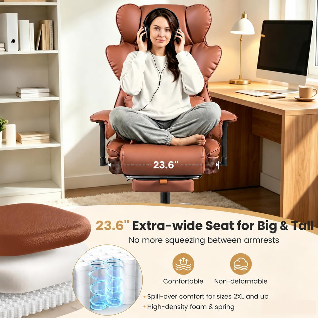 Big and Tall Office Chair 500 lbs PU Leather T231176