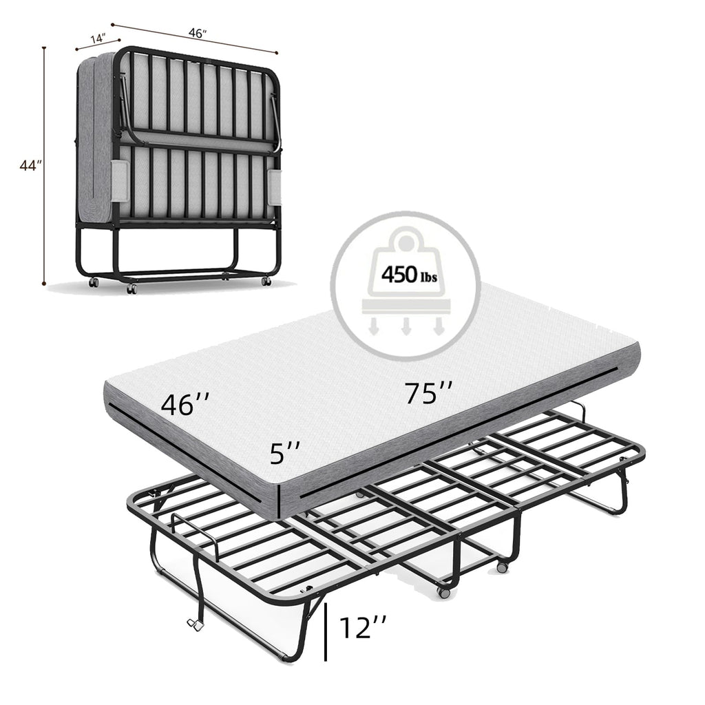 Folding Bed with Mattress X67569