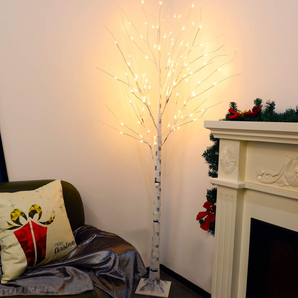 Lighted Birch Tree 6.1 Feet 96 LED A154