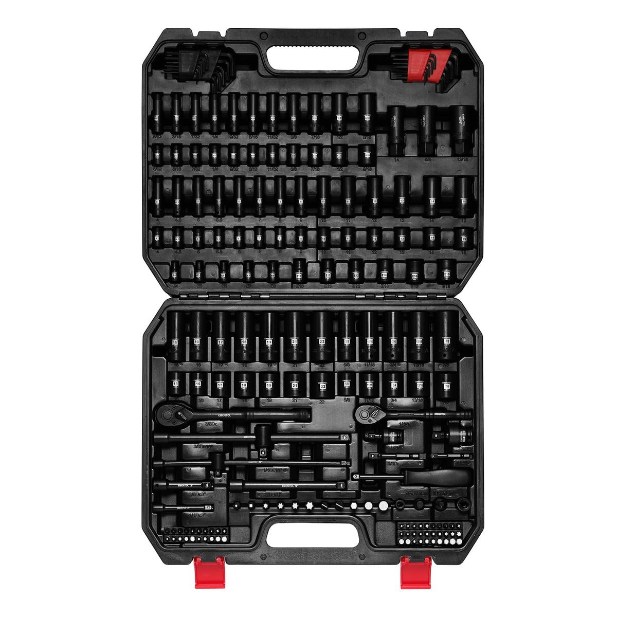 189-Piece Impact Socket Set, 1/4" & 3/8" Drive Metric and SAE D802