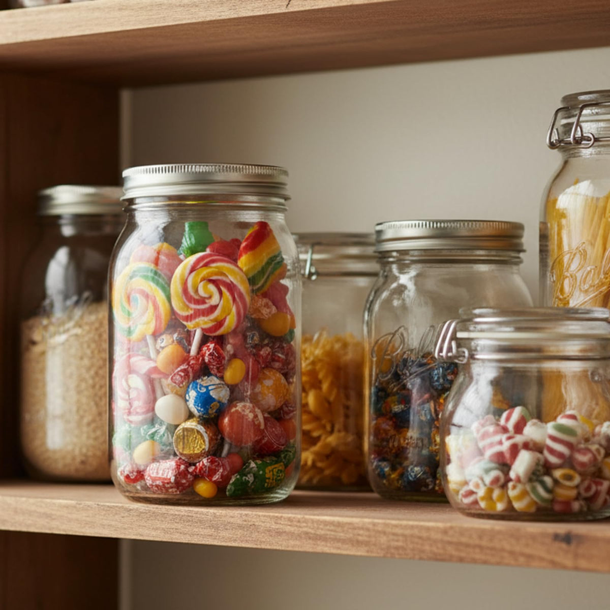 Wide Mouth Mason Jars 32 oz 12Pcs with Airtight Lids O12079