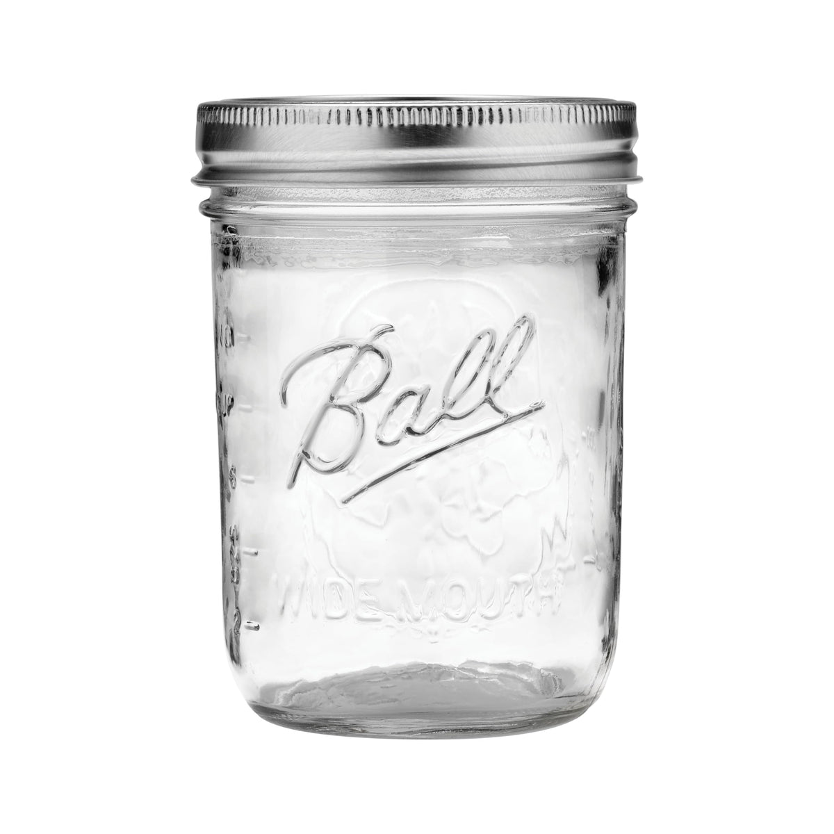 Glass Mason Jar with Lids and Bands, Wide Mouth, 16 OZ (24 Pack) O61941