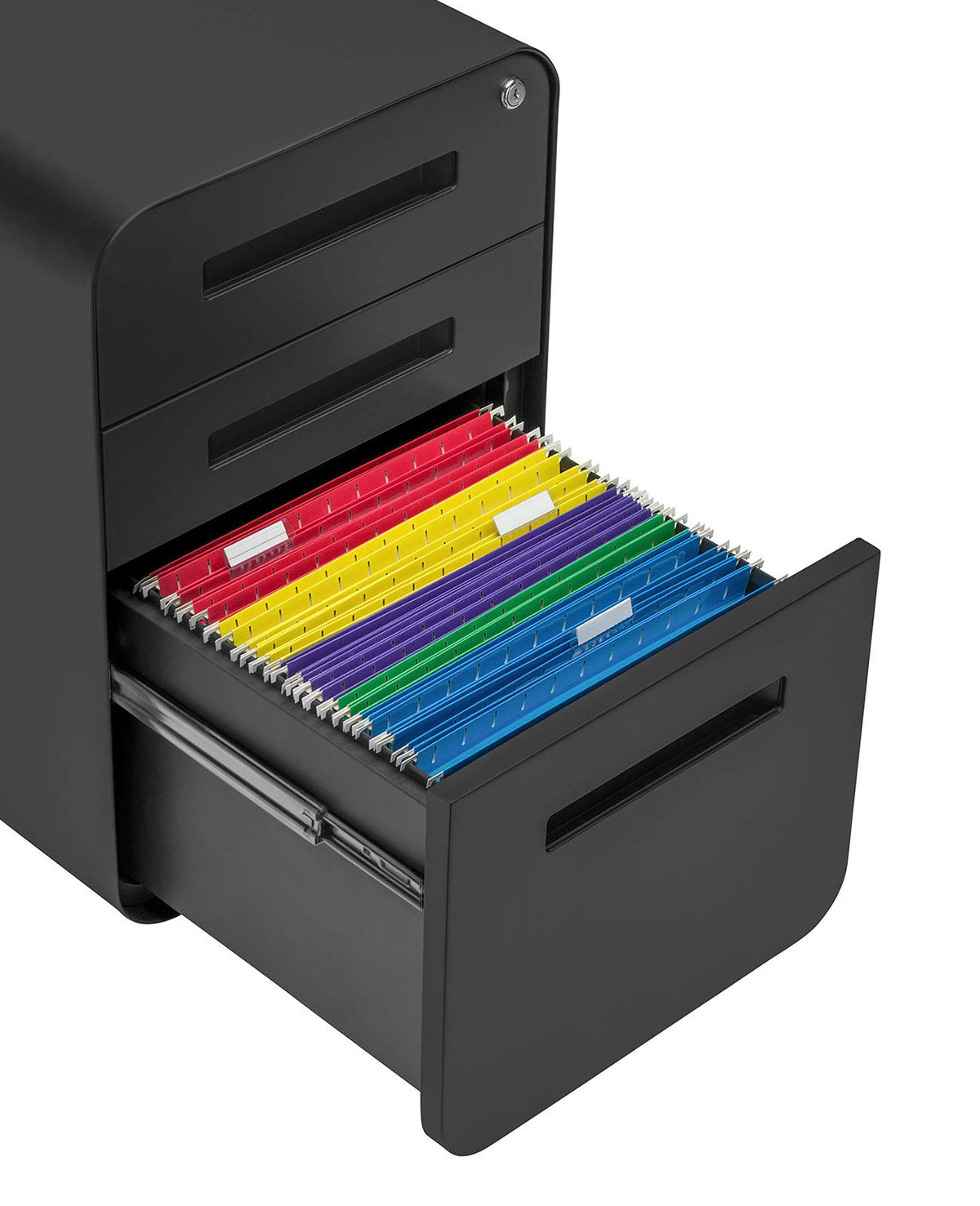 3 Drawer Black Metal File Cabinet with Lock E8316