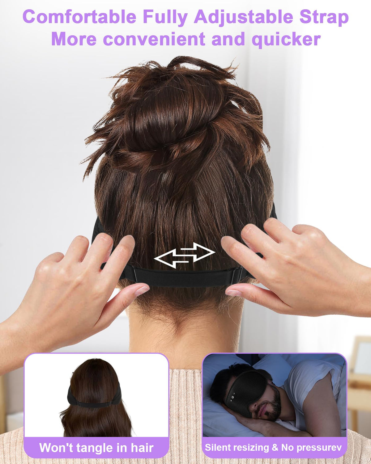 3D Contoured Sleep Mask with Bluetooth Headphones C859