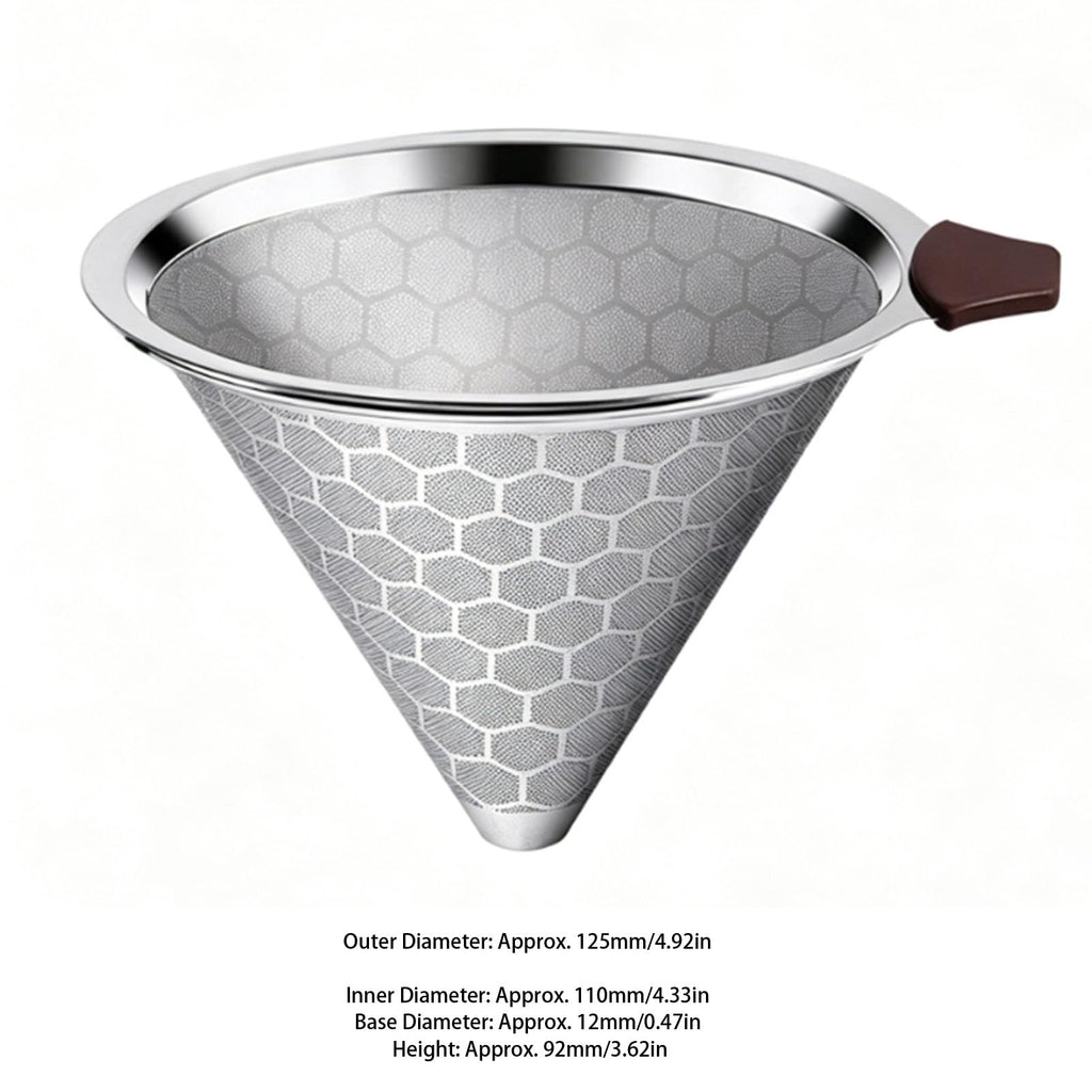 Reusable Stainless Steel Cone Coffee Filter O7595