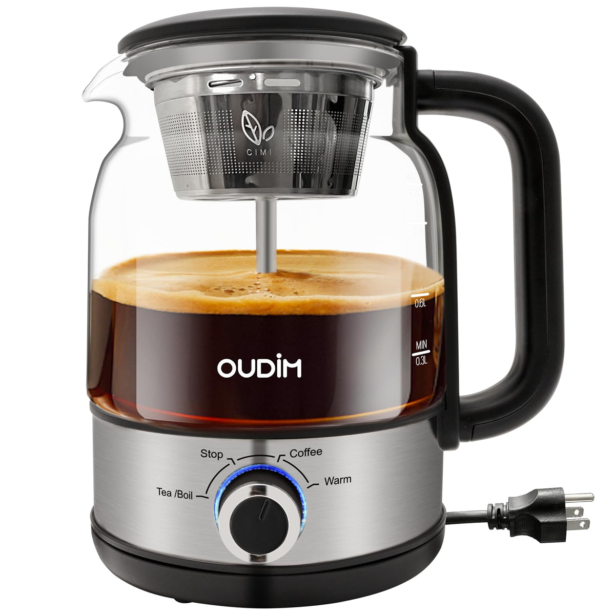 1.2L Glass Stainless Steel Drip Coffee Maker F45850