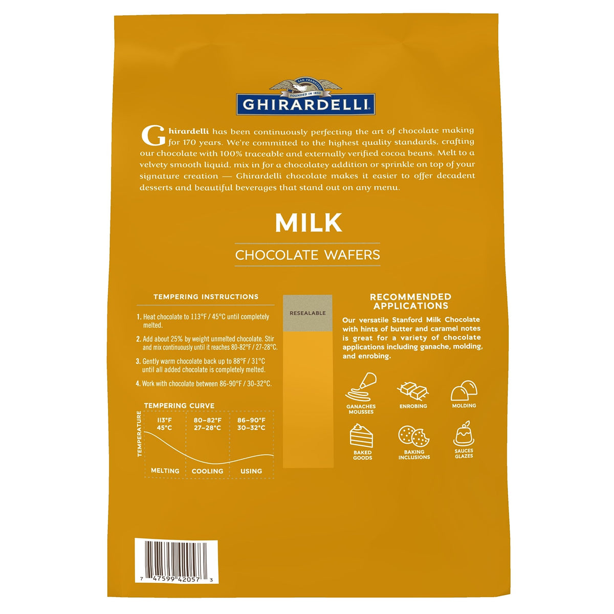 Milk Chocolate Wafers 5lb Bag W9294