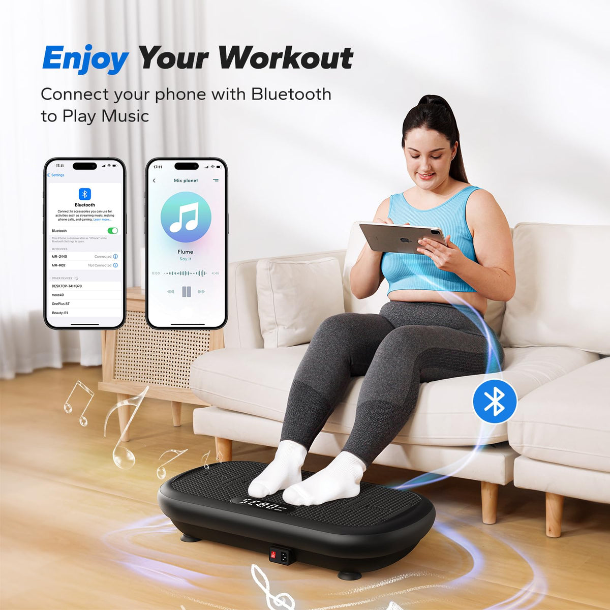 Vibration Plate Exercise Machine with 440lbs Capacity E3881