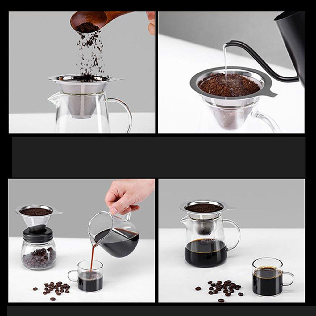 Reusable Stainless Steel Cone Coffee Filter O7595