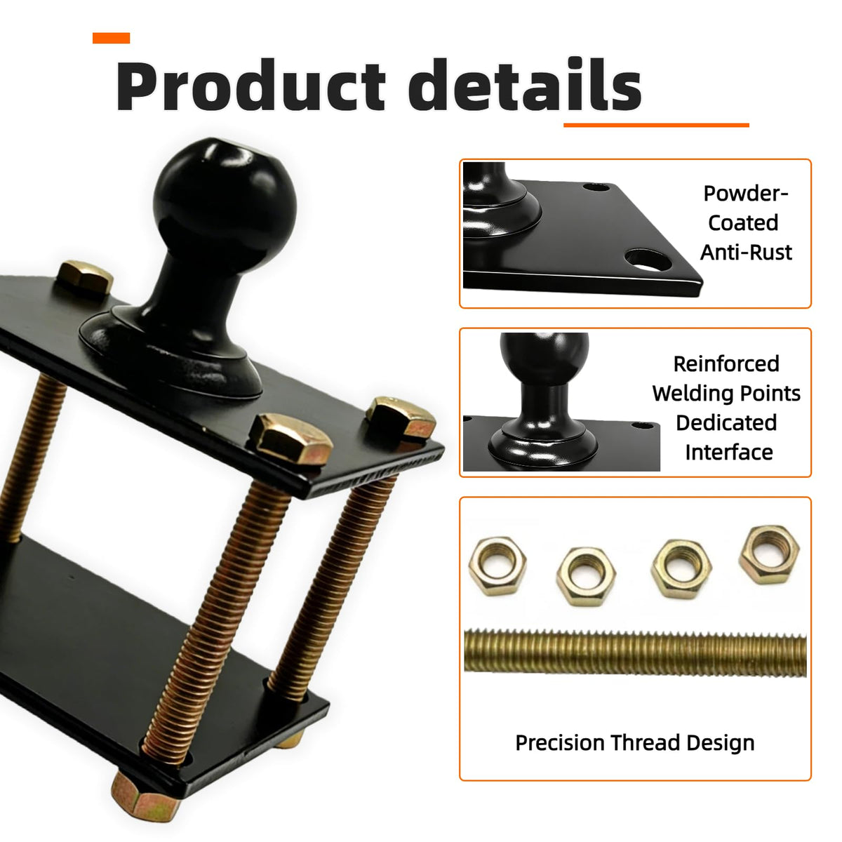 Trailer Sway Control Adapter 2"x3" A-Frame Powder-Coated Steel Y8312