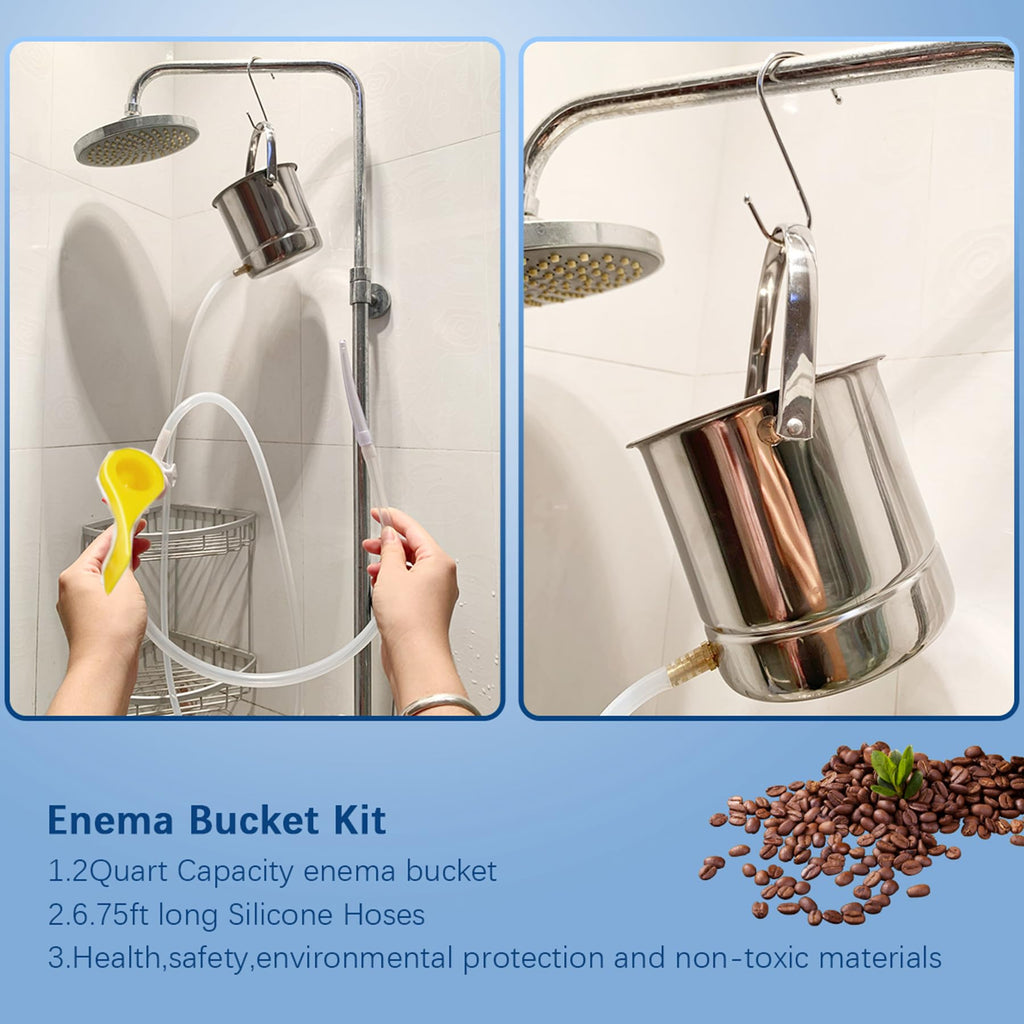 Coffee Enema Bucket Kit Stainless Steel 1.8 Quart Q376146