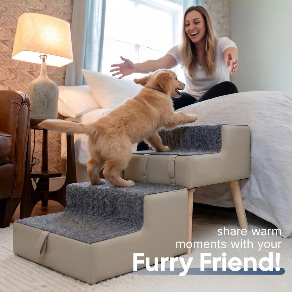2-in-1 Foldable Dog Stairs & Ottoman L111