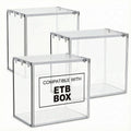 Clear Acrylic Display Boxes 3-Pack with Magnetic Lids D658031