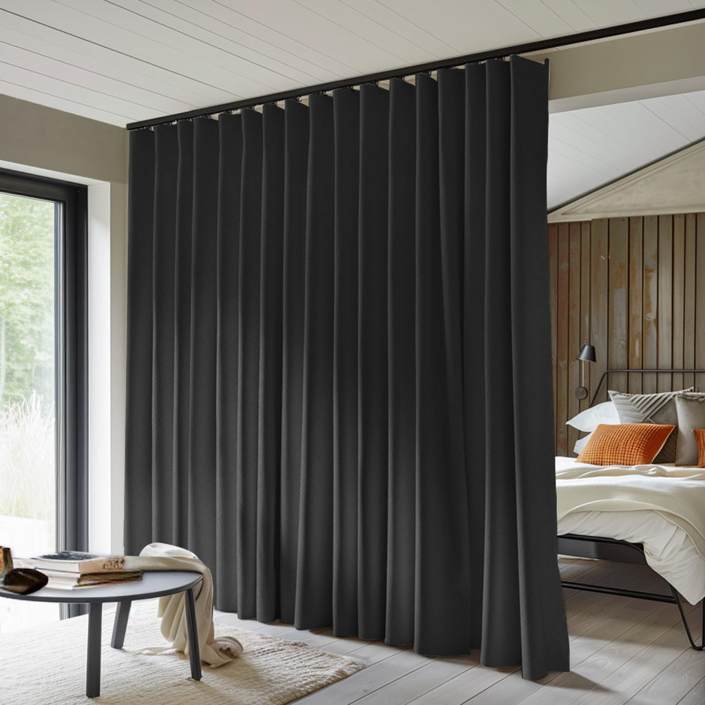 Blackout Thermal Insulated Room Divider Curtain Panel 8.3 ft x 7 ft F902